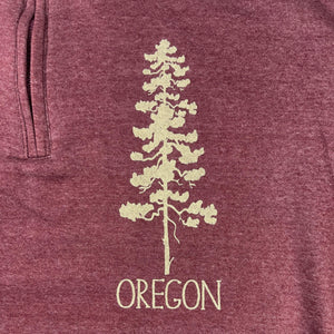 Oregon evergreen tree left chest